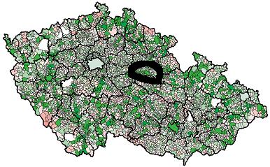 Obrázek 23 Úprava potenciálu přírodních pozoruhodností a aktivní turistiky v ČR Zdroj: COT Business Obrázek 23 zaznamenává potenciál aktivní turistiky s vyznačením Pardubicka, které má potenciál