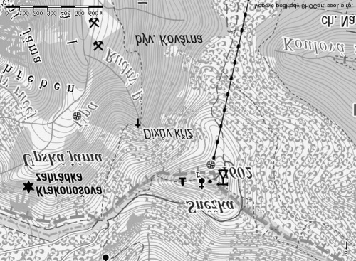 +y x O y 2:00 min 2:30 min 3:00 min +x Obr. 10 Vložení další souřadnice Obr. 11 Turisická mapa Zajímavé je na mapách znázorněných na serverech www.mapy.cz nebo na www.googleearh.