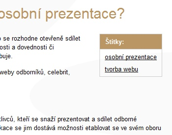 Různá další nastavení dostupná při vytváření obsahu Při vytváření obsahu pro web se vám nabízí mnoho dalších, pokročilejších možností nastavení.