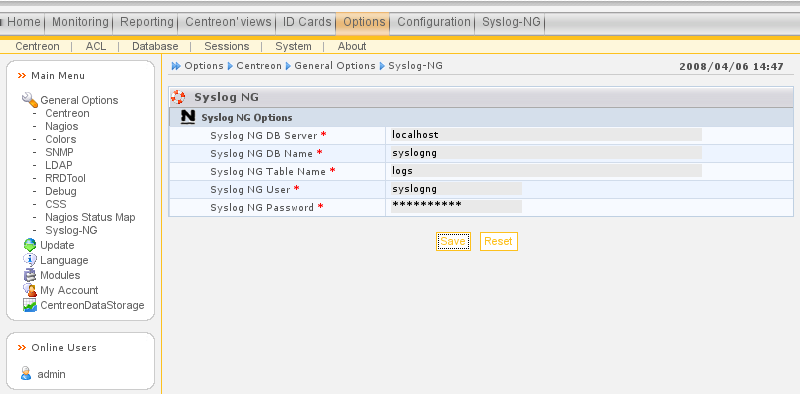 SÍTĚ Nagios + Centreon + MySQL moduly pro Centreon while [ -e /var/log/mysql.pipe ] do mysql -u syslogng --password=kala2okelo syslogng < /var/log/mysql.pipe done else mkfifo /tmp/mysql.