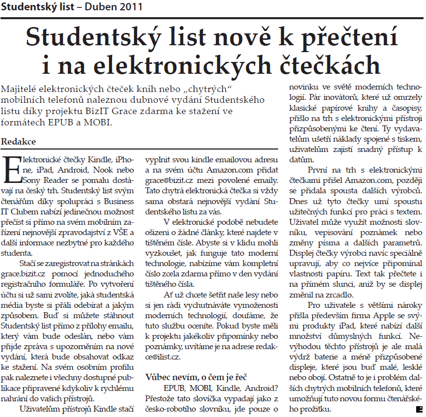 7.6 Propagace Studentského