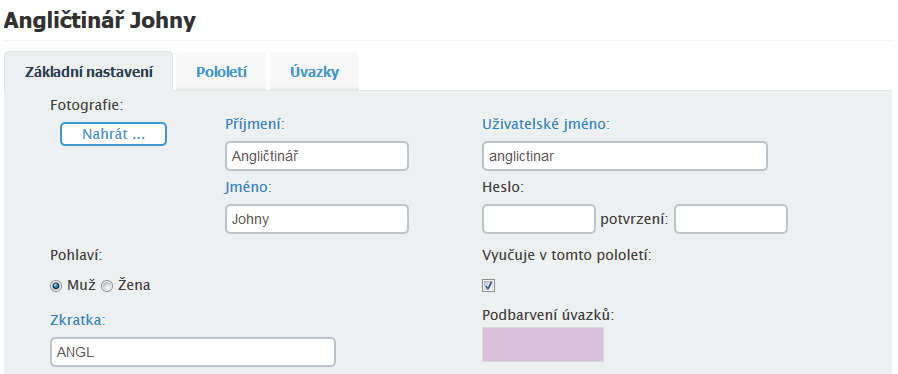 Administrace 5. Administrace Učitelé Suboddíl určený pro založení pracovníků (typicky jednotlivých učitelů), kteří budou pracovat s aplikací Iškola. Naleznete jej na cestě: Administrace Učitelé.