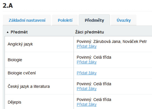 Pokračování karty třídy z předchozí strany: Matriční příznak ročníku vzdělávání. *) - v případě třídy malotřídky bližší vysvětlení dále v textu, str. 27. Matriční příznak oboru vzdělávání.