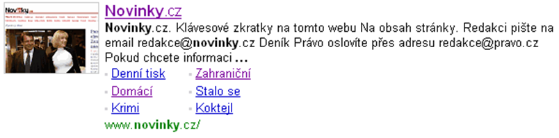 Populární odkazy Text odkazu z textu odkazu na stránce