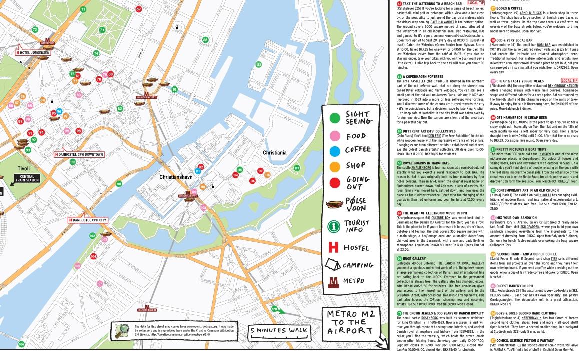 Příloha 6.10 USE-IT Copenhagen: ukázka mapy města Kodaň a výsledky hodnocení Ukázka mapy USE-IT Copenhagen, 3x zmenšeno (zdroj: http://www.