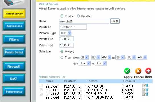 Nastavení Virtual Server (Port Forwarding) 1. Otevřete internetový prohlížeč a zadejte IP adresu routeru. Zadejte uživatelské jméno a heslo. 2.