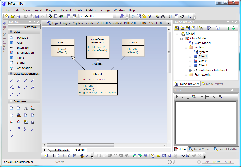 Obrázek č. 3: Enterprise Architect Enterprise Architect ukázka prostředí [18] 2.1.4 Borland Together Všestranný nástroj Together je produktem společnosti Borland z amerického Texasu.