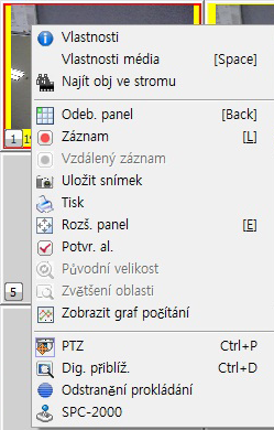 Odstranění prokládání Na videu v panelu lze provést odstranění prokládání. 1. Vyberte panel, na němž chcete provést odstranění prokládání. 2. Klepněte pravým tlačítkem myši na panel.