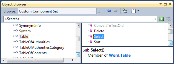 Dim Pa As Paragraph Dim Pb As Paragraph Pa = WordApp.ActiveDocument.Paragraphs(1) Pb = WordApp.Selection.