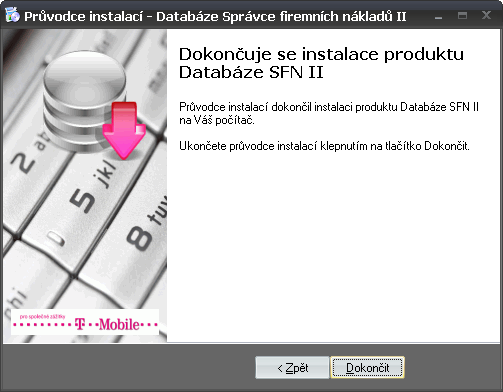 48 Instalace - krok 12 - dokončení instalace 1.2.4 Bez databázového serveru Instalace programu bez instalace databáze Instalace se spouští souborem SFNsetup.exe/SFNsetup2008.