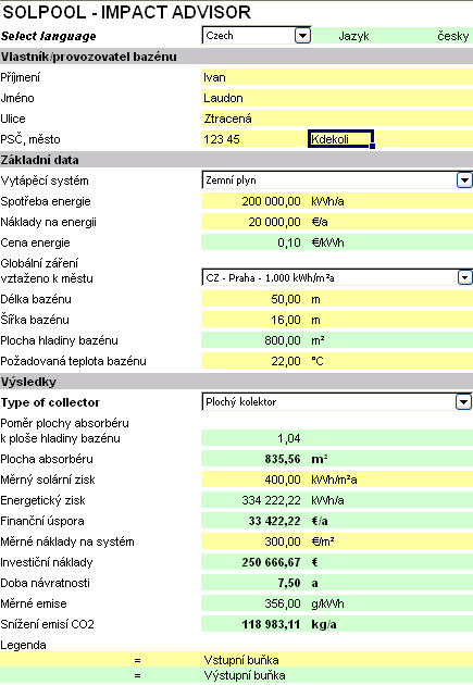 Obrázek 11: Spektrum slunečního záření a absorpce záření vodou v bazénu 3.2. Impact Advisor Impact Advisor je především určen pro vlastníky a provozovatele bazénů.