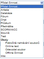 pouţitím balíčku IMS Content. Z této nabídky jsem ve školení pouţila odkazy na soubor a popisky, které lze jednoduše vepsat do textového editoru a graficky upravit. Obr. 13: Naplnění tématu č.