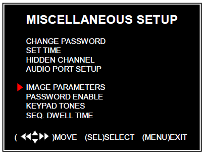 5.14 Různá nastavení nastavení audio portu Audio-Video Port Channel: Nastavení, kterým se nastavuje svázání audio portu společně