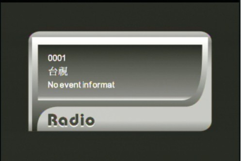 Poslech DVB-T rádia Příjem DVB-T rádia zahájíte výběrem položky Radio ve hlavní nabídce přístroje. Položku lze zvolit pomocí tlačítek CH a CH a svou volbu potvrďte tlačítkem OK.