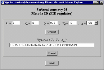 Závěrečná zpráva grantového proektu FR MŠMT ČR -47- Aby byli moduly maximálně využity, bylo nutno vyřešit eich spolupráci se simulačním programem SIPRO.