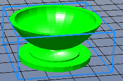 Poslední úpravou je přidání horní strany poháru pomocí nástroje Line vnější a vnitřní stranou poháru (vytvořené čáry poté opět vymažeš).
