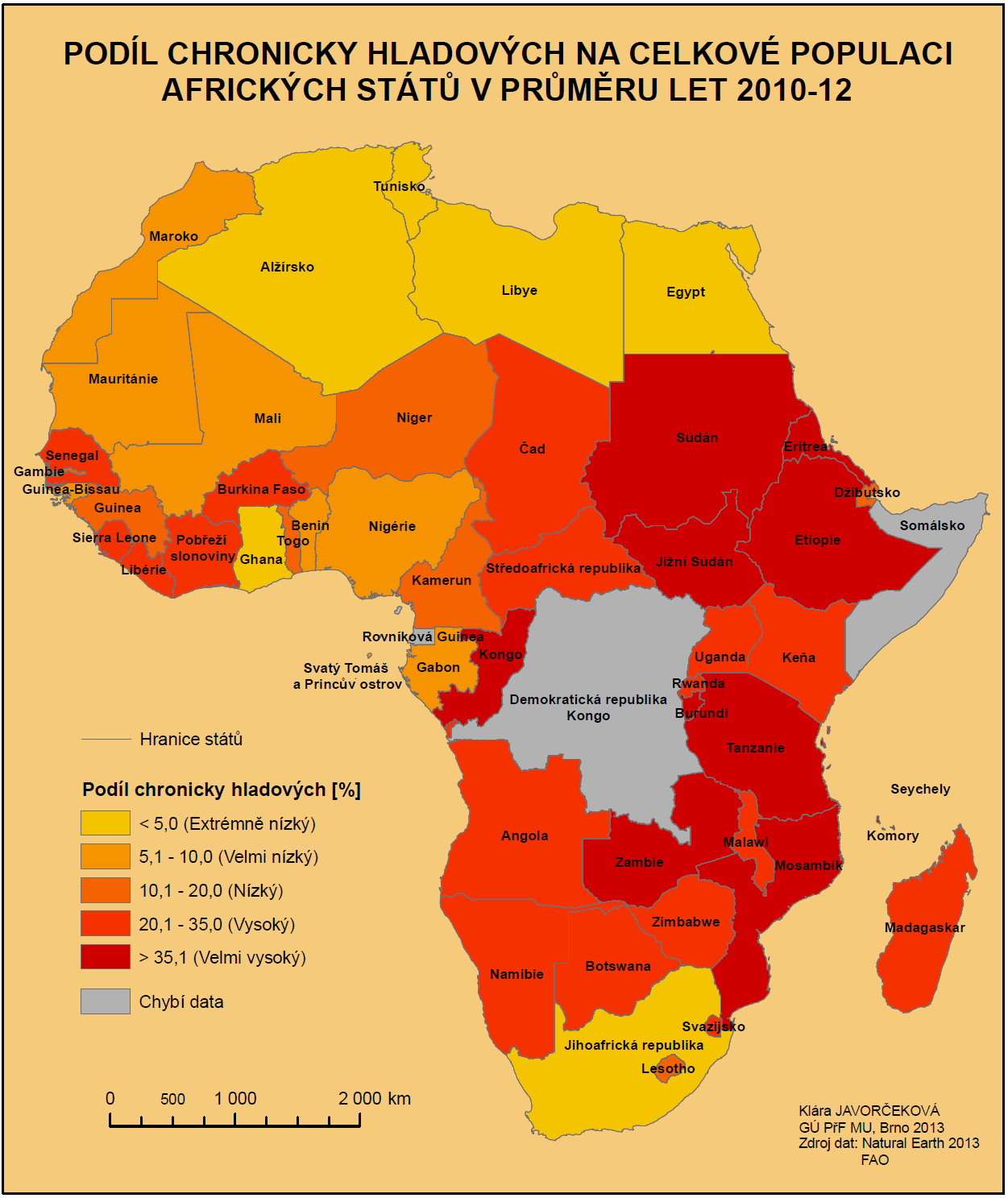 Map. příloha 1 Podíl chronicky hladových na