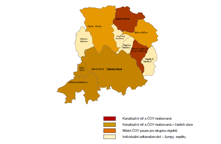 obci Loužnice. Obce na většině území využívají vodu ze vzdálené vodní nádrže Souš, ležící na řece Černé Nise. Pěnčín a Zásada mají i vlastní lokální zdroje pitné vody, které naplno využívají.