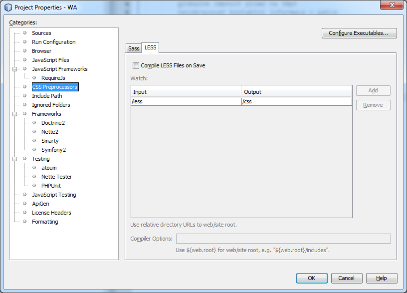 strana 41 Použití LESS v NetBeans npm install -g less vyžaduje cestu k lessc.