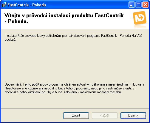 185 / 256 V případě, že již tento balíček máte na svém počítači nainstalovaný, zobrazí se Vám okno Průvodce instalaci produktu