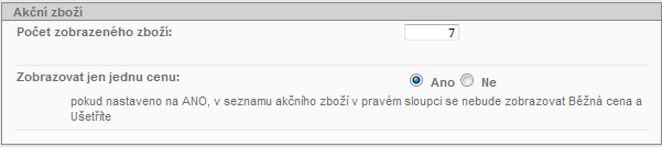 39 / 256 Zde máte možnost nastavit, zda u souvisejícího zboží na detailu produktu, které se zobrazuje v boxíku v pravém sloupci chcete kromě ceny zobrazovat ještě i Běžnou cenu a Ušetříte v Kč a v %.