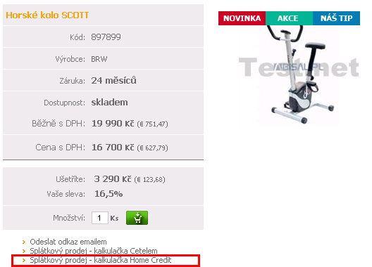 88 / 256 Ke správnému nastavení je nutné ještě v administraci v části Nastavení systému -> Způsob platby zvolit zatržením Splátky Home Credit, aby byla funkce správně nastavená a bylo zřejmé, o který