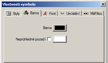 Parametry popisu [1]: Font, Řez, Velikost, Barva písma, Barva pozadí, Obr. 4.1.9 Vzorník předdefinovaných stylů písma v programu ArcPad Další parametry podtržení, přeškrtnutí.