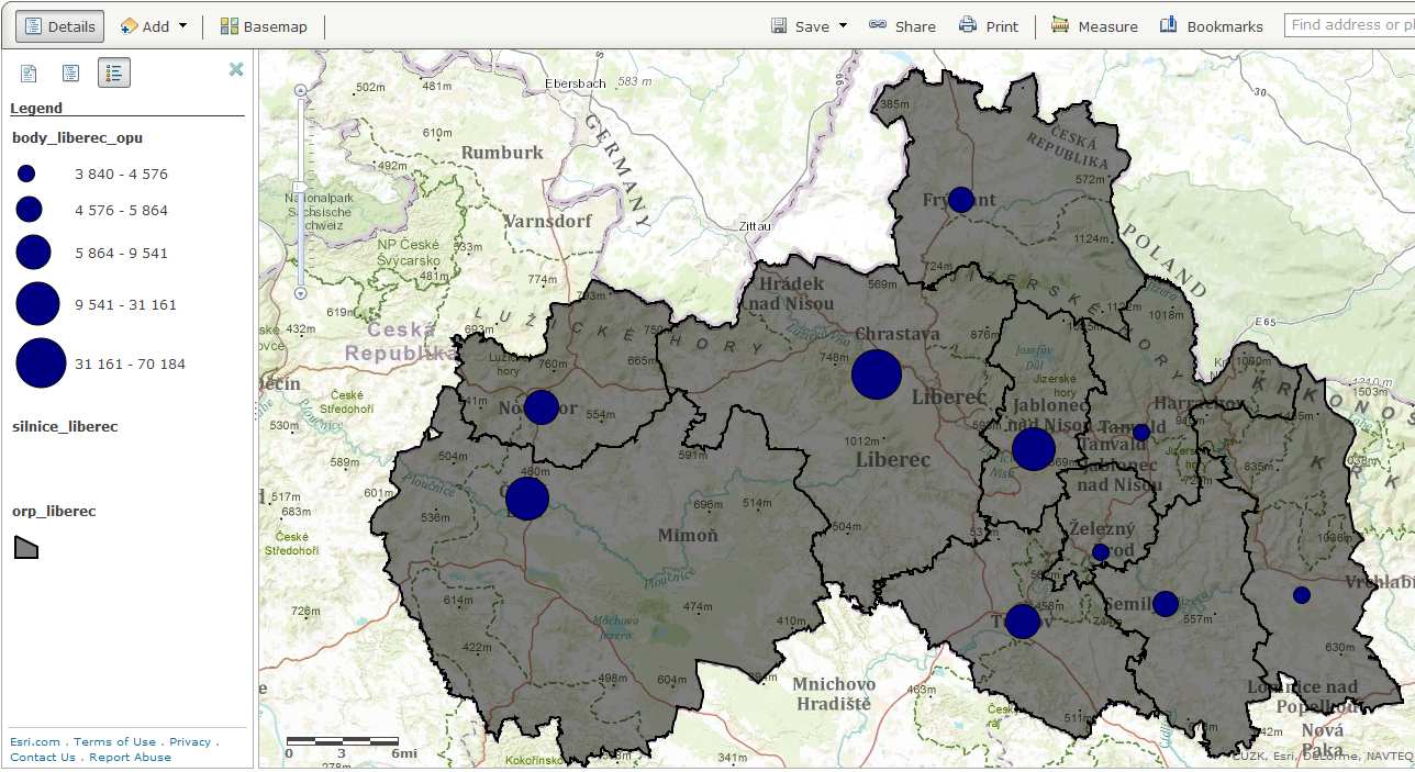 Barva: k dispozici jsou předdefinované barevné stupnice. Obr. 4.9.