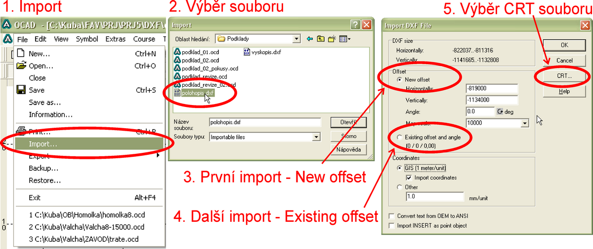 2.3. OCAD Obrázek 2.5: OCAD - Import vektorových dat DXF terpretovány.