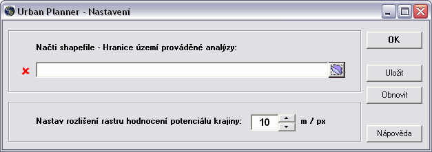 5.4 ZÁKLADNÍ UŽIVATELSKÉ PROSTŘEDÍ Extenze se spustí v prostředí ArcGIS aktivací toolbaru v menu: View -> Toolbars -> Urban Planner nebo kliknutím pravým tlačítkem myši kdekoliv na nástrojové liště.