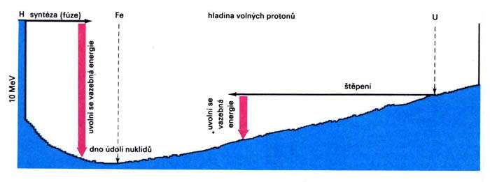 Ve hvězdách jen po ţelezo Je to dáno tzv. vazebnou energií atomového jádra!