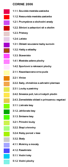 V rámci lepší orientace a snazšího porozumění této problematiky, jsem zvolila popis land coveru v okrese Vyškov dle mapy (viz. obr. 4). Obr. 4: Mapa land coveru v okrese Vyškov.