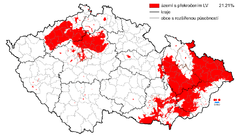 měsících při inverzním počasí a jsou významným producentem znečišťujících látek. Významný je také transfer znečištění ze sousedních polských oblastí.