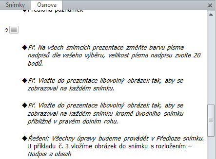 Změna formátu písma (Domů -> Písmo) typ písma,