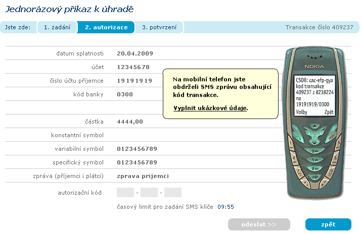 Obr. 32 Platební příkazy: 2. Krok 2.