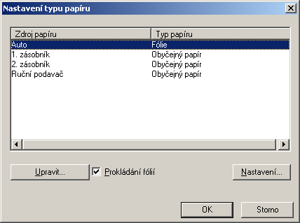 Nastavení ovladače tiskárny 4 2 Poznámka Nastavení vlastního formátu lze provést pouze z dialogového rámečku nastavení tiskového ovladače, který lze zobrazit z okna Tiskárny (ve Windows XP/Server