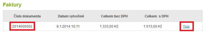 Přímo na stránkách obchodu si přihlášení zákazníci v přehledu objednávek po kliknutí na lupu, zobrazí objednávku, na jejímž konci se zobrazuje sekce