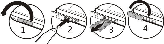 Začínáme 9 Vložení paměťové karty Používejte pouze kompatibilní microsd karty schválené společností Nokia pro použití s tímto přístrojem.