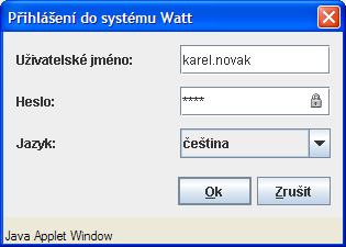 2. Spuštění aplikace 2.1. Přihlášení do programu Do systému se může přihlásit pouze uživatel s platným uživatelským jménem a heslem. Jména a hesla přiděluje správce systému.