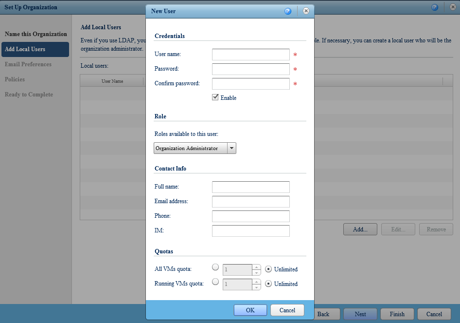 Obrázek 7: Nastavení nového uživatele 3.3.3 Email Preferences (Nastavení SMTP) Na záložce Email Preferences můžete provést nastavení SMTP serveru a notifikací.