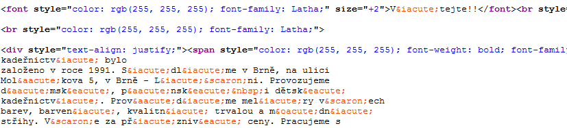 Obr. 38: Titulek s přidáním metaznačky description po optimalizaci (Zdroj: vlastní zpracování) Obr.