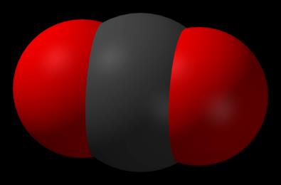 Molekula CO 2 Zdroj: http://commons.wikimedia.org/wiki/file: Carbon-dioxide-3D-vdW.