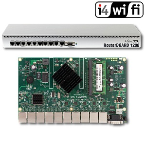 MIKROTIK: RB1200 512MB DDR SDRAM, 1066 MHz, 10x Gigabit LAN, vč. L6 RouterBoard RB1200 má 10 gigabitových eth. portů s možností zapojení pěti portů dohromady jako switch.