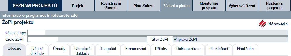 ŽoPl najdete na svém účtu v aplikaci eaccount v záložce Žádosti o platbu.