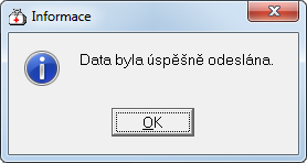 [Zobrazit podepisovaná data]. Pokračujte tlačítkem [Podepsat a odeslat data]. Vyčkejte na odeslání dat.