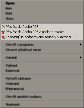 Nejsnažší cesta Vytváření PDF Integrovaný panel