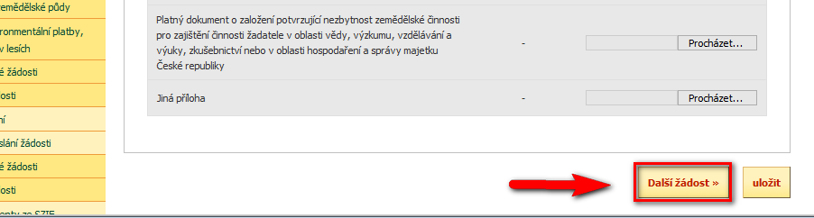 POZOR! U žádosti o změnu zařazení AEO se v roce 2015 edituje (zaškrtává) pouze případný nesouhlas s územní změnou a edituje se případný pardonovaný důvod u snížení zařazené výměry.