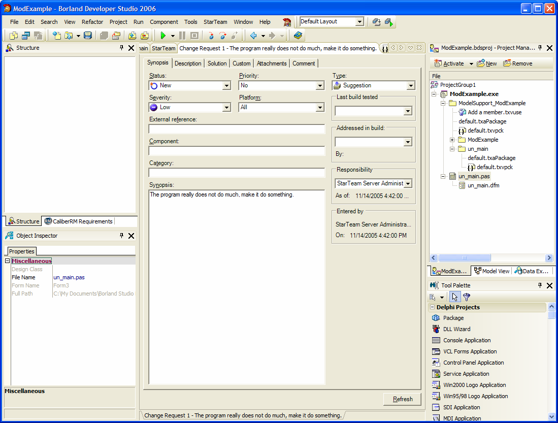 2.3 Borland Delphi 2006 2.3.1 Obecné informace Borland Delphi 2006 je integrované vývojové prostředí pro rychlý vývoj aplikací (RAD).