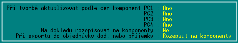 Uživatelská příručka Stiskem <Alt F10> v číselníku zboží lze vytisknout seznam kusovníků včetně jejich komponent (v podstatě receptář). Tisknou se buď všechny, nebo označené kusovníky.