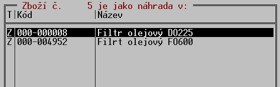 TRIFID 2014 PROFI 7. Náhrady Nastavení v GLOBÁLNÍ KONFIGURACI Definování náhrad Pro každou položku v číselníku zboží je možno určit náhrady, kterými lze tuto položku nahradit.